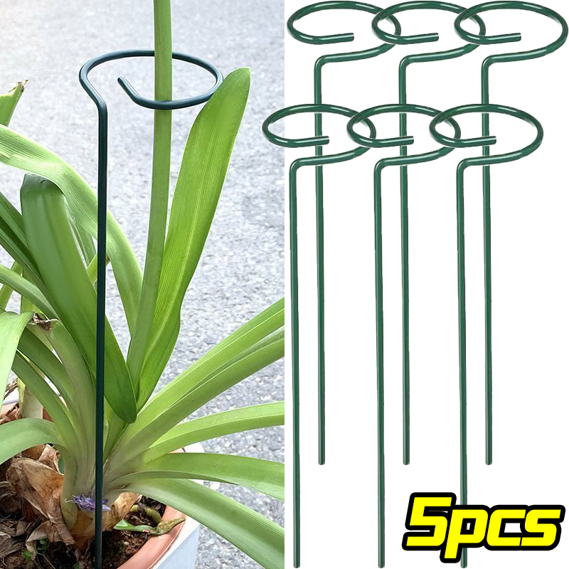 Gardening Tools Hoe - 1/10pcs Garden สนับสนุน Stake แหวนโลหะ SINGLE