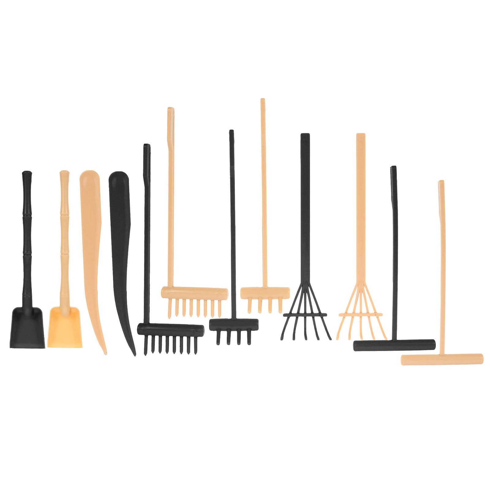 Zen Gardening Tools - ชุดเครื่องมือสวนเซนขนาดเล็ก ประกอบด้วยคราดสำหรับโต๊ะทราย ใช้สำหรับการนั่งสมาธิ ผ่อนคลาย บรรเทาความเครียด และสร้างลวดลายศิลปะทราย