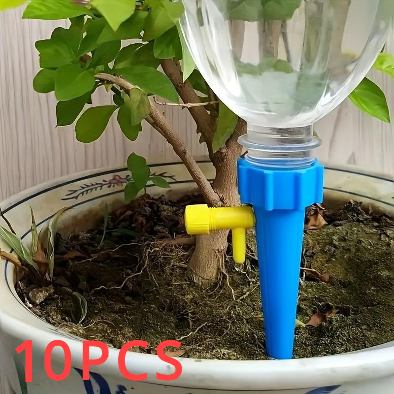 Gardening Tools Kit For Home Garden - ระบบรดน้ำต้นไม้อัตโนมัติแบบหยดน้ำ ปรับได้ 10 ชิ้น สำหรับสวนในบ้าน ระเบียง