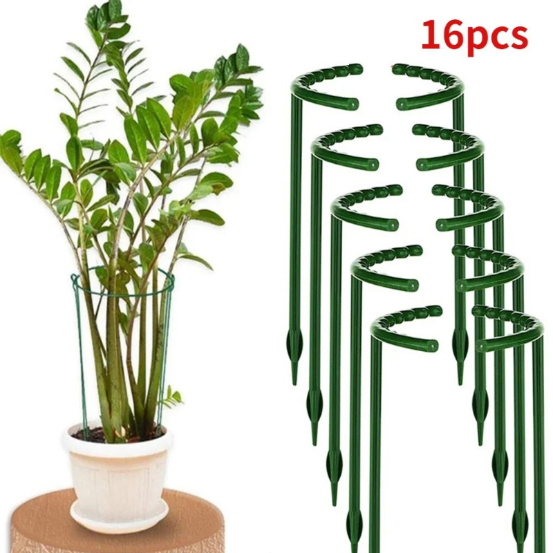 Gardening Tools Hoe - เสาค้ำต้นไม้พลาสติก สำหรับดอกไม้ โรงเรือน จัดเรียง ยึดติด ที่ยึดก้าน