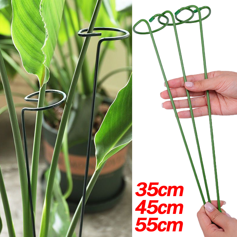 Gardening Tools Hoe - 1-10pcs โลหะ SINGLE Stem พืชไม้พุ่มผู้ถือสวนสนับสนุน Stake