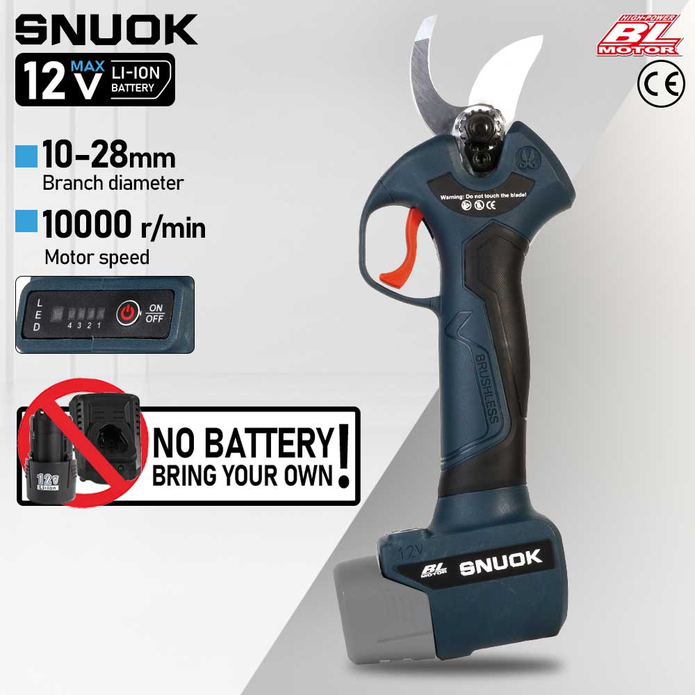 Gardening Tools Scissors - กรรไกรตัดแต่งกิ่งไฟฟ้าไร้สาย SNUOK 12V สำหรับงาน DIY ทำสวนกลางแจ้ง