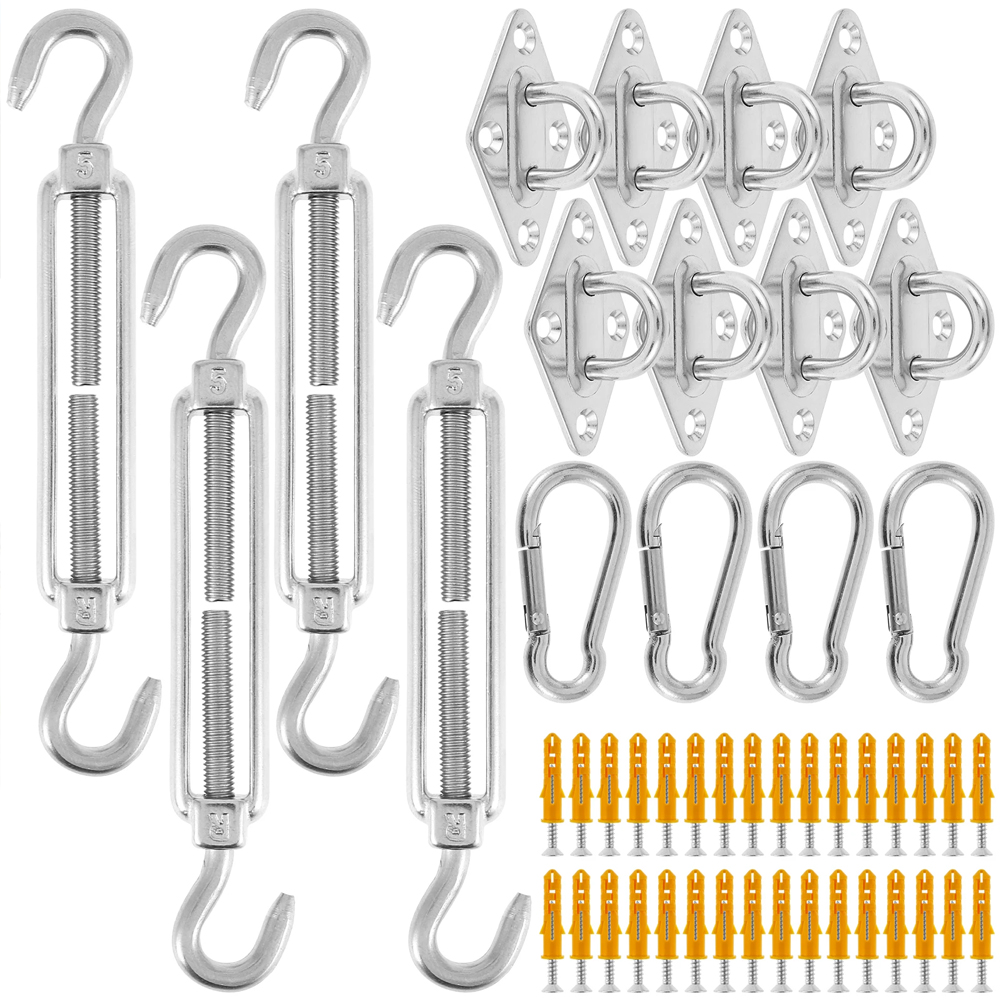 Gardening Tools Kit For Home Garden - ชุดอุปกรณ์ติดตั้งผ้าบังแดดสแตนเลส ชุดอุปกรณ์แข็งแรงสำหรับเต็นท์แคมป์ปิ้ง ชุดเครื่องมือยึดผ้าบังแดดสำหรับบ้านและสวน