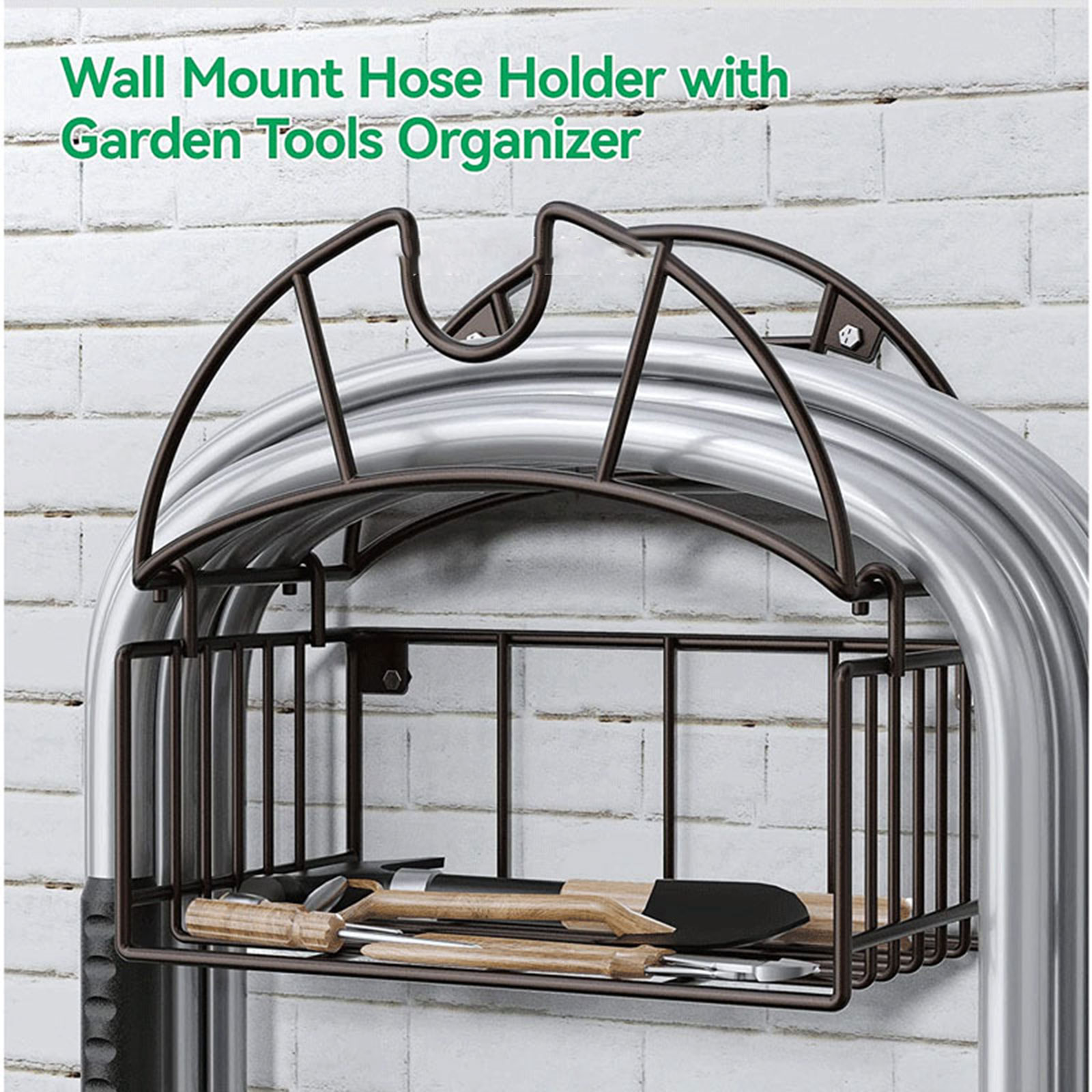 Gardening Tools Hoe - Wall Mount Garden ผู้ถือท่อเครื่องมือ Organizer Bracket