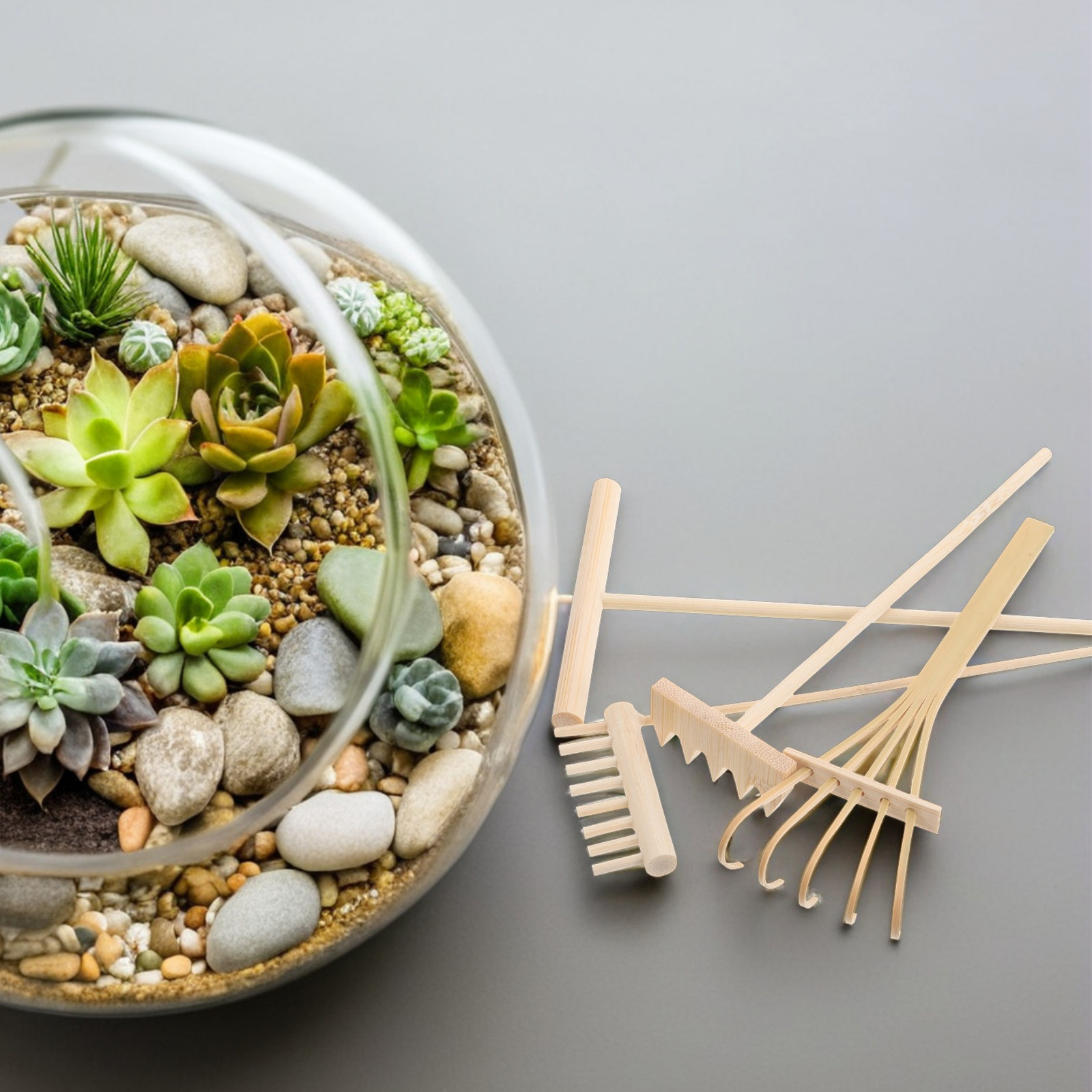 ชุดเครื่องมือจัดสวนทรายเซนไม้ไ - Zen Gardening Tools บทวิจารณ์และราคา