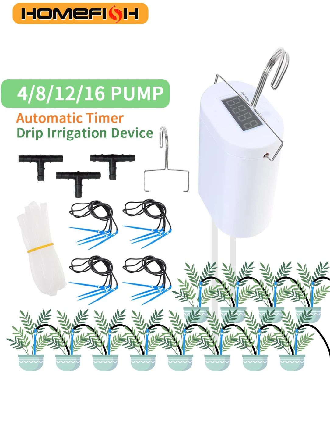ปั๊มน้ำรดน้ำต้นไม้แบบอัตโนมัติ - Gardening Tools Kit For Home Garden บทวิจารณ์และราคา