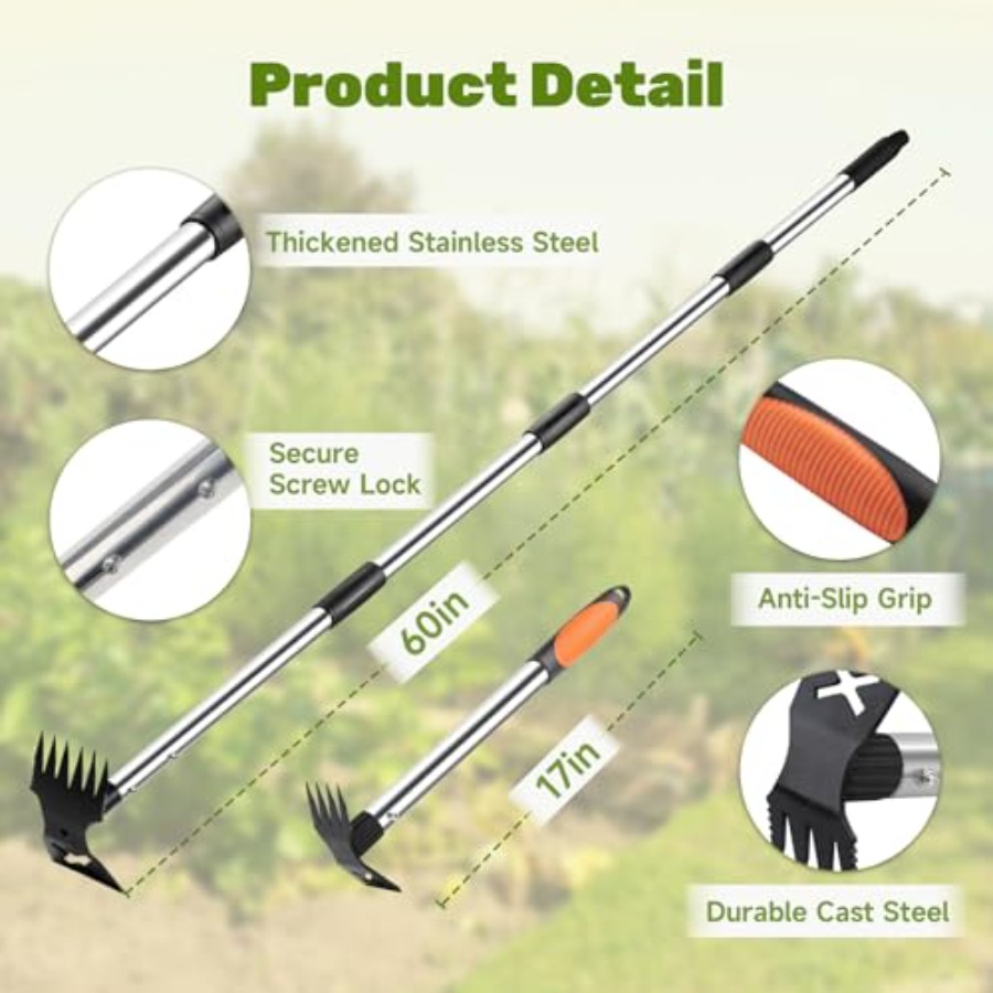 เครื่องมือถอนวัชพืชขนาด 60 นิ้ - Gardening Tools Hoe บทวิจารณ์และราคา