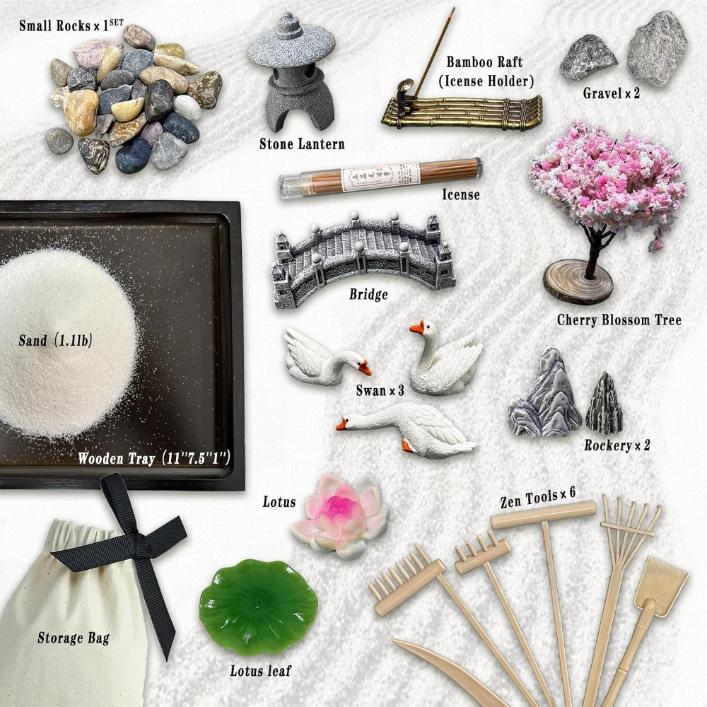 ชุดสวนเซน SRAYW สำหรับตกแต่งโต - Zen Gardening Tools บทวิจารณ์และราคา