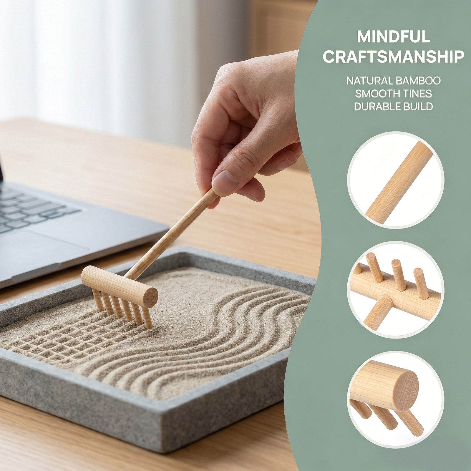ชุดเครื่องมือจัดสวนเซนขนาดเล็ก - Zen Gardening Tools บทวิจารณ์และราคา