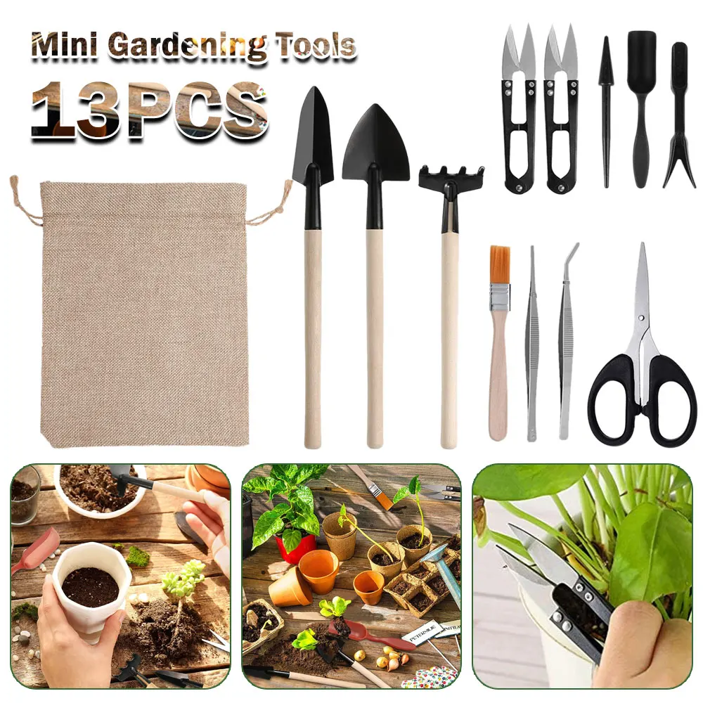 ชุดเครื่องมือปลูกพืชอวบน้ำ13ชิ - Gardening Tools Kit For Home Garden บทวิจารณ์และราคา
