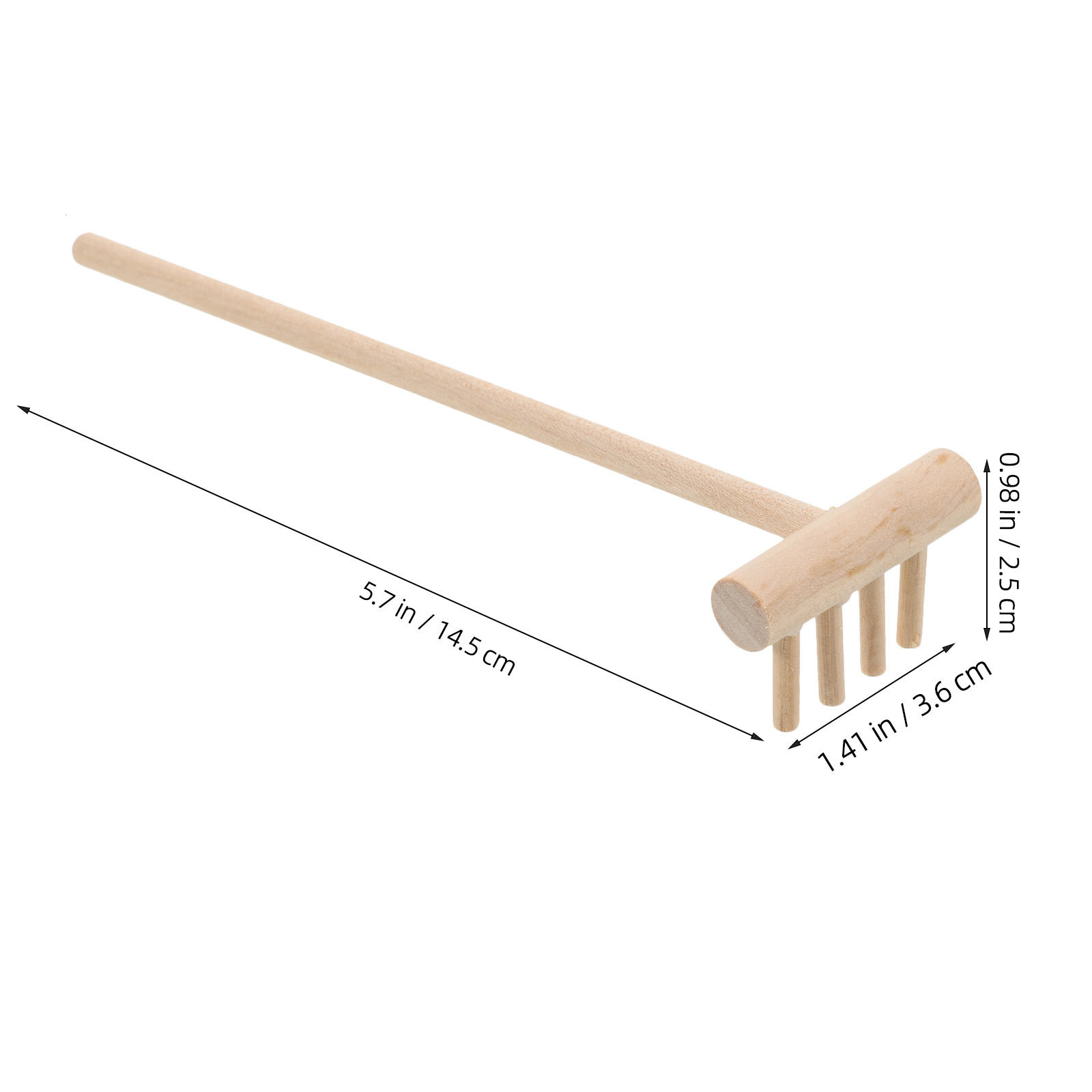คราดทรายไม้ไผ่ขนาดเล็กสำหรับตก - Zen Gardening Tools บทวิจารณ์และราคา