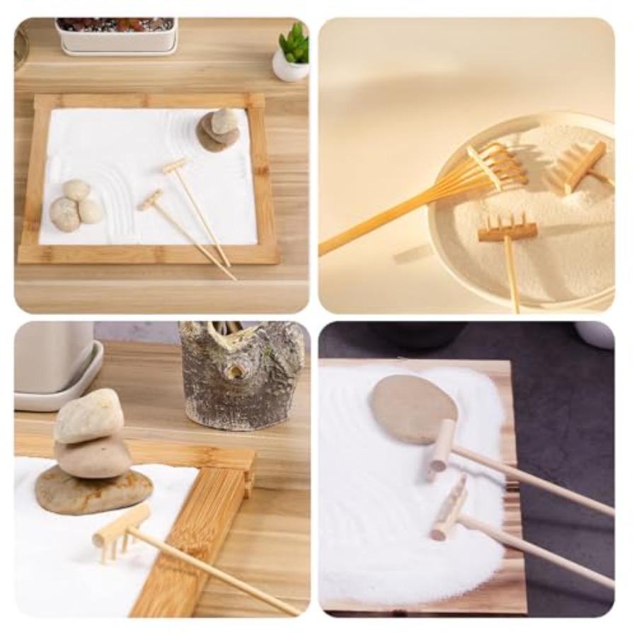 ชุดอุปกรณ์ตกแต่งสวนเซนขนาดเล็ก - Zen Gardening Tools บทวิจารณ์และราคา