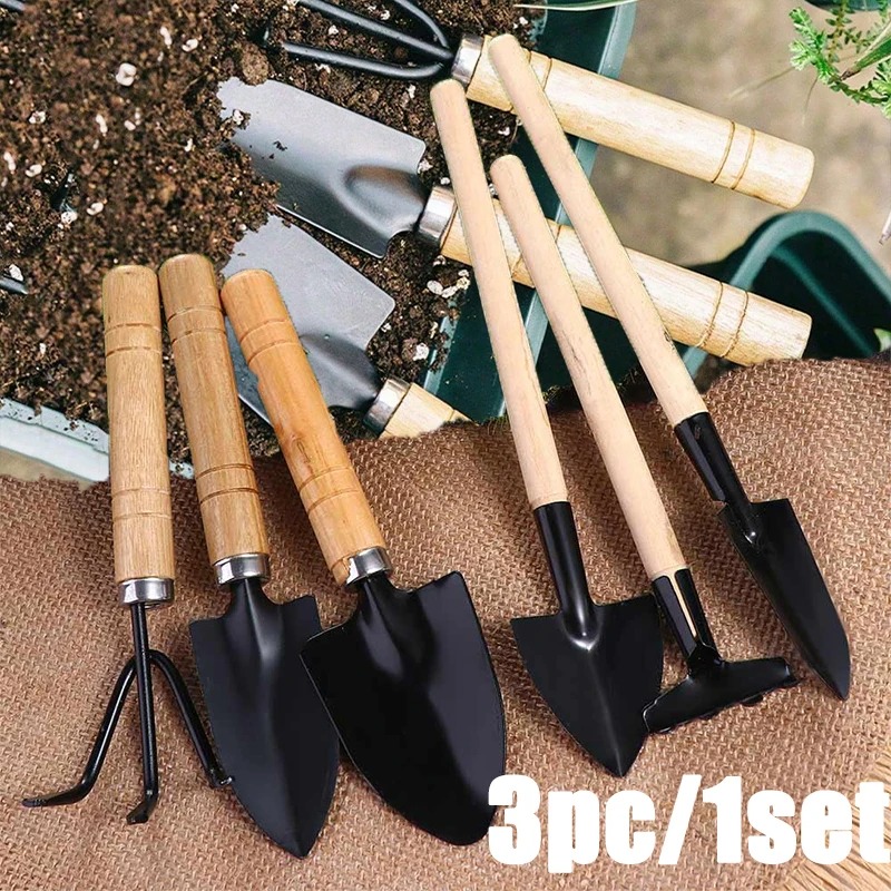 ชุดเครื่องมือทำสวนขนาดเล็ก 3 ช - Gardening Tools Hoe บทวิจารณ์และราคา