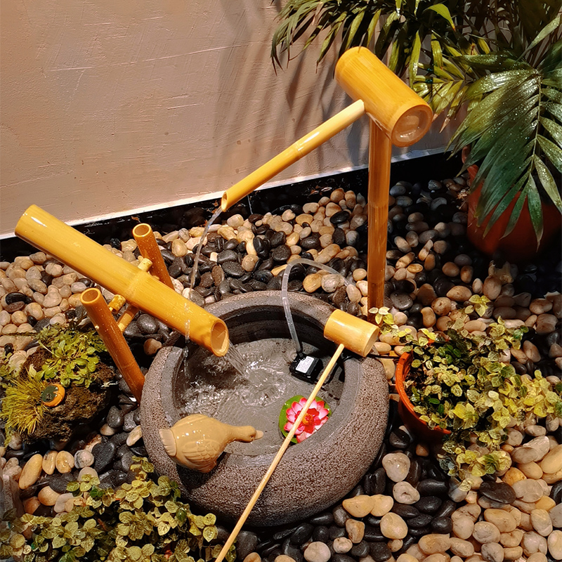 อ่างหินจิงลู่ไม้ไผ่ญี่ปุ่น น้ำ - Zen Gardening Tools บทวิจารณ์และราคา
